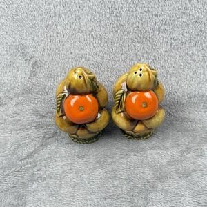 VTG Thanksgiving Inarco Salt Pepper Shakers Lemon Fruit Basket Orange Spice Fall